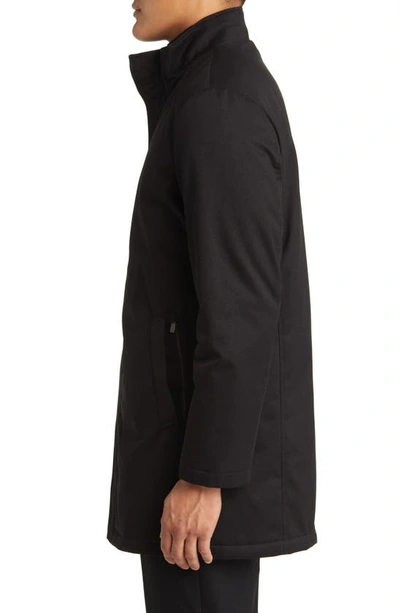 Hart Schaffner Marx Bryce Technical All Weather Water Resistant Coat In Black