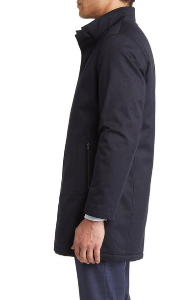 Hart Schaffner Marx Bryce Technical All Weather Water Resistant Coat In Navy