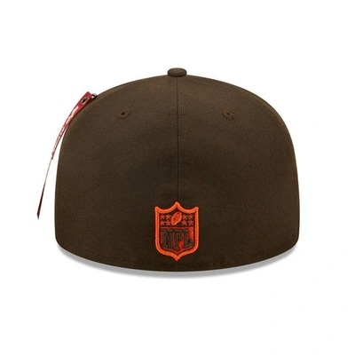 Shop New Era X Alpha Industries Brown Cleveland Browns Alpha 59fifty Fitted Hat
