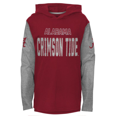 Shop Outerstuff Youth Crimson Alabama Crimson Tide Heritage Hoodie Long Sleeve T-shirt