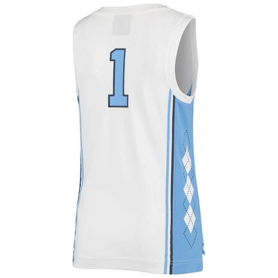 Shop Jordan Brand Youth  #1 White North Carolina Tar Heels Team Replica Basketball Jersey