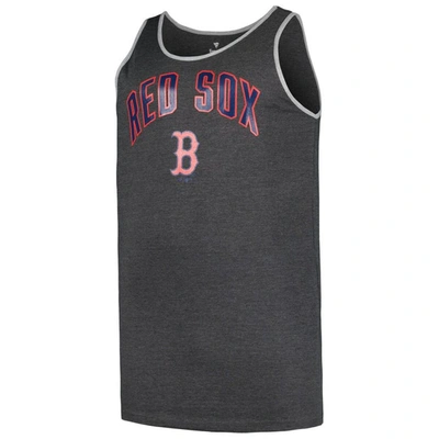 Shop Profile Heather Charcoal Boston Red Sox Big & Tall Arch Over Logo Tank Top