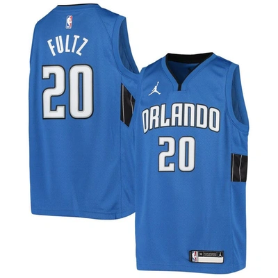 Shop Jordan Brand Youth  Markelle Fultz Blue Orlando Magic 2020/21 Swingman Jersey