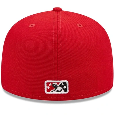 Shop New Era Red Fayetteville Woodpeckers Marvel X Minor League 59fifty Fitted Hat