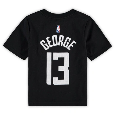 Shop Jordan Brand Preschool  Paul George Black La Clippers Statement Edition Name & Number T-shirt