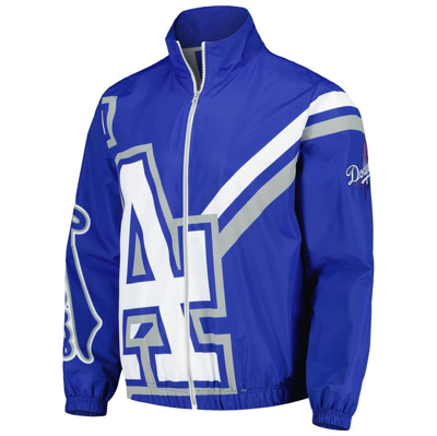 Shop Mitchell & Ness Royal Los Angeles Dodgers Exploded Logo Warm Up Full-zip Jacket