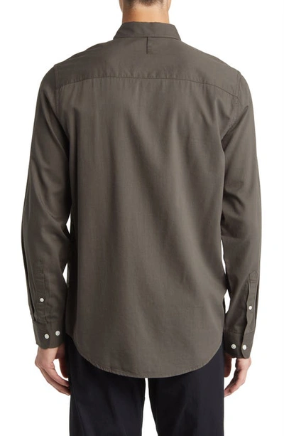 Nn07 Arne 5655 Button Down Shirt In Dark Army