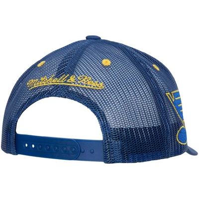 Shop Mitchell & Ness Blue St. Louis Blues Team Seal Trucker Snapback Hat