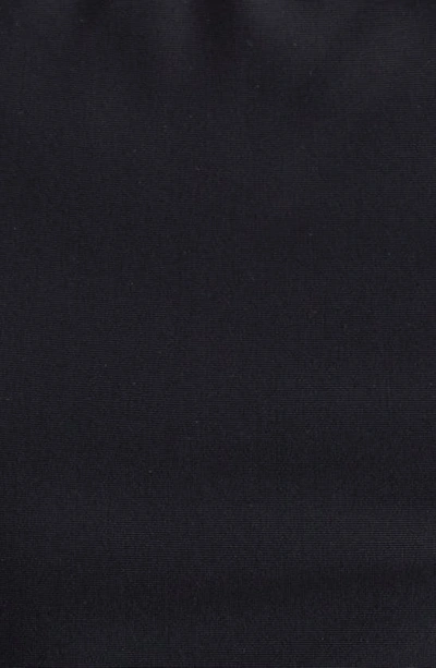 Shop Mugler Stretch Denim & Jersey Corset Bodysuit In Light Blue / Black