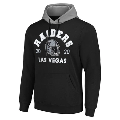 Shop G-iii Sports By Carl Banks Black Las Vegas Raiders Colorblock Pullover Hoodie