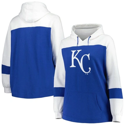 Shop Profile Royal Kansas City Royals Plus Size Colorblock Pullover Hoodie