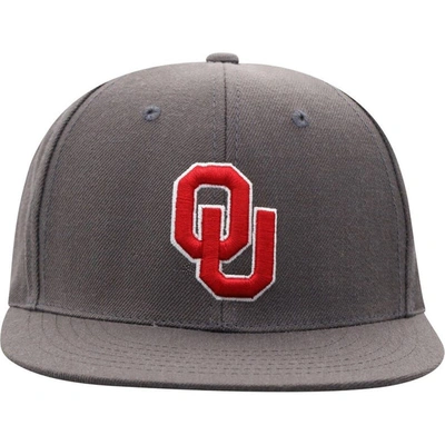 Shop Top Of The World Charcoal Oklahoma Sooners Team Color Fitted Hat