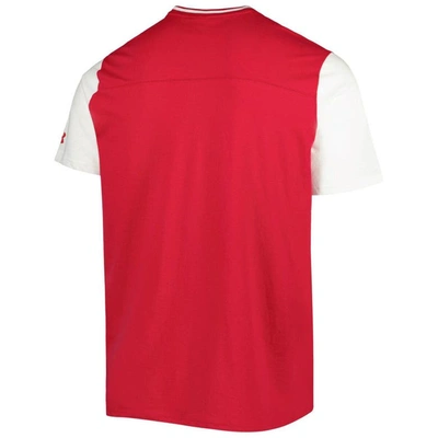 Shop Under Armour Red/white Wisconsin Badgers Iconic Block T-shirt