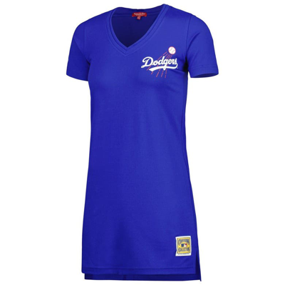 Shop Mitchell & Ness Royal Los Angeles Dodgers Cooperstown Collection V-neck Dress