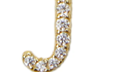 Argento Vivo Sterling Silver Mini Pavé Initial Necklace In Gold