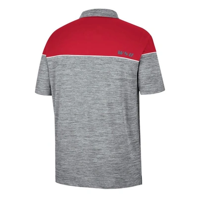 Shop Colosseum Heathered Gray/crimson Washington State Cougars Birdie Polo In Heather Gray