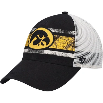 Shop 47 ' Black/white Iowa Hawkeyes Interlude Mvp Trucker Snapback Hat