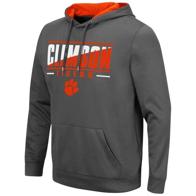 Shop Colosseum Charcoal Clemson Tigers Slash Stack 2.0 Pullover Hoodie