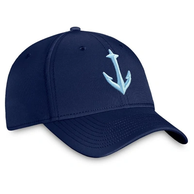 Shop Fanatics Branded Deep Sea Blue Seattle Kraken Secondary Logo Flex Hat In Navy