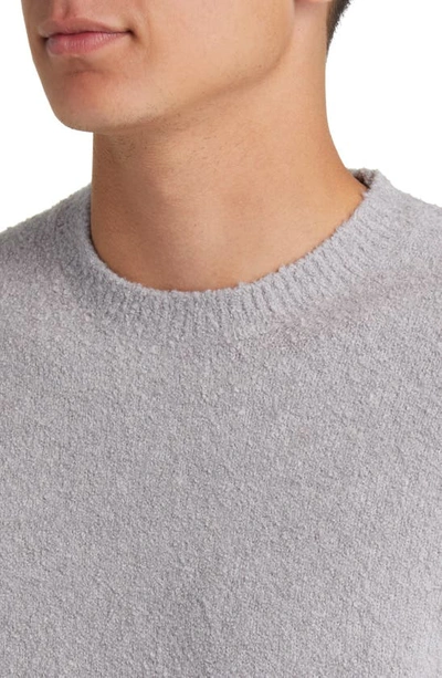 Shop Allsaints Eamont Organic Cotton Blend Crewneck Sweater In Concrete Grey