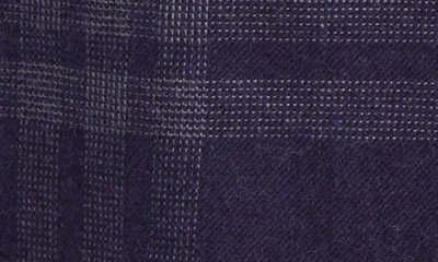 Shop Nn07 Deon 5465 Plaid Organic Cotton Flannel Button-up Shirt In Navy Check