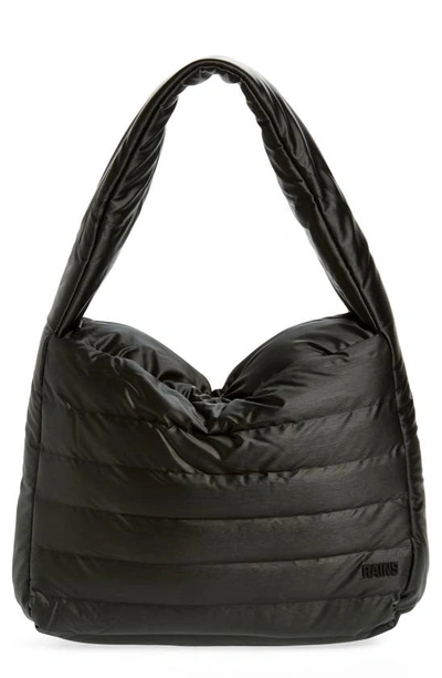 Rains Bator Waterproof Puffer Backpack In Black