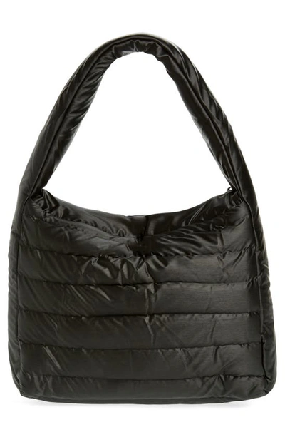 Rains Bator Waterproof Puffer Backpack In Black