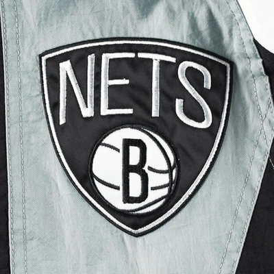 Shop Starter Black Brooklyn Nets Body Check Raglan Hoodie Half-zip Jacket