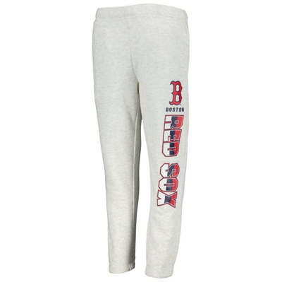 Shop Outerstuff Youth Ash Boston Red Sox Game Time Fleece Pants