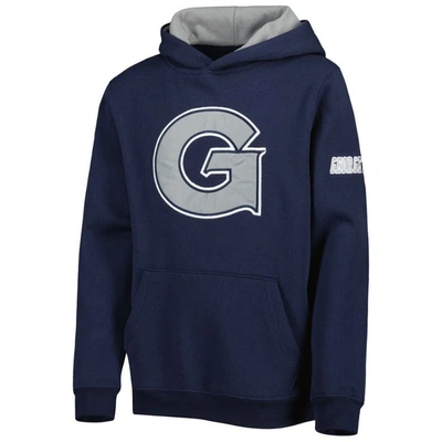 Shop Stadium Athletic Youth  Navy Georgetown Hoyas Big Logo Pullover Hoodie