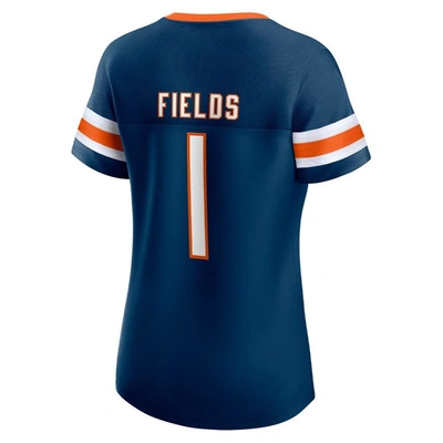 Fanatics Women's Navy Chicago Bears Play Script Lace-up T-shirt In Navy