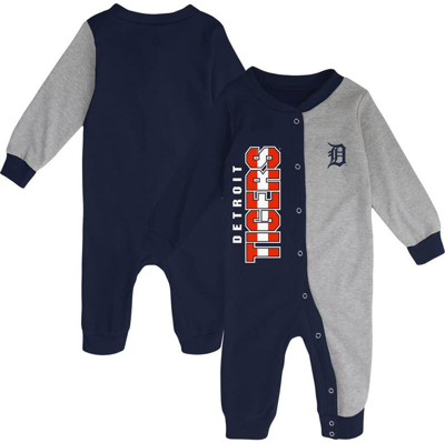 Shop Outerstuff Infant Navy/heather Gray Detroit Tigers Halftime Sleeper