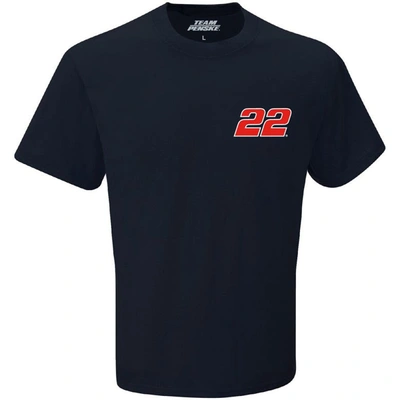 Shop Team Penske Navy Joey Logano Exclusive Tonal Flag T-shirt