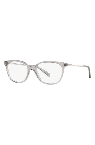 Shop Tiffany & Co 54mm Square Optical Glasses In Crystal Grey