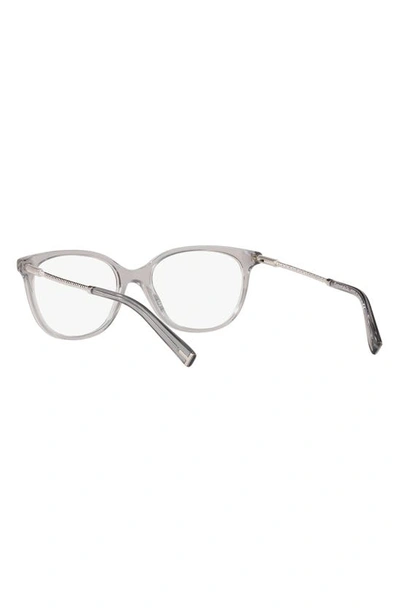 Shop Tiffany & Co 54mm Square Optical Glasses In Crystal Grey