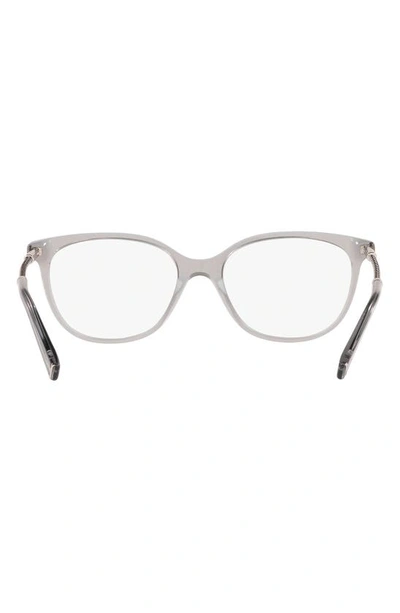 Shop Tiffany & Co 54mm Square Optical Glasses In Crystal Grey