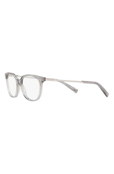 Shop Tiffany & Co 54mm Square Optical Glasses In Crystal Grey