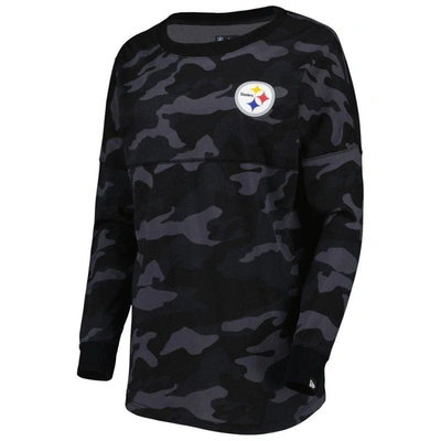 Shop New Era Black Pittsburgh Steelers Camo Long Sleeve T-shirt