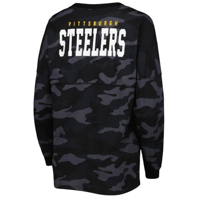 Shop New Era Black Pittsburgh Steelers Camo Long Sleeve T-shirt