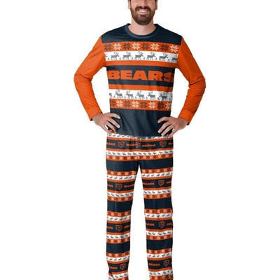 Shop Foco Navy Chicago Bears Team Ugly Pajama Set