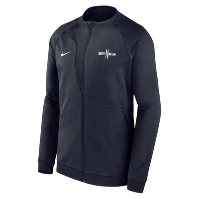Shop Nike Blue England National Team Academy Pro Anthem Raglan Performance Full-zip Jacket In Navy