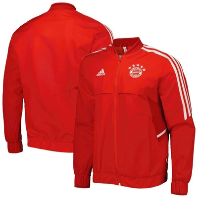 Shop Adidas Originals Adidas Red Bayern Munich Aeroready Anthem Full-zip Jacket