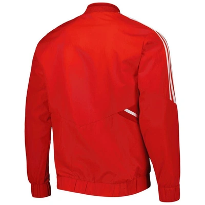 Shop Adidas Originals Adidas Red Bayern Munich Aeroready Anthem Full-zip Jacket