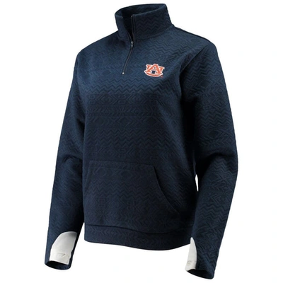 Shop Gameday Couture Navy Auburn Tigers Embossed Quarter-zip Jacket