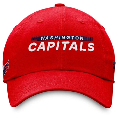Shop Fanatics Branded Red Washington Capitals Authentic Pro Rink Adjustable Hat