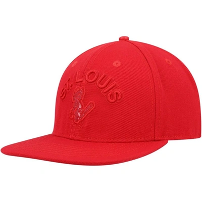 Shop Pro Standard St. Louis Cardinals Triple Red Snapback Hat