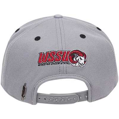 Shop Pro Standard Gray Winston Salem Rams Evergreen Wssl Snapback Hat