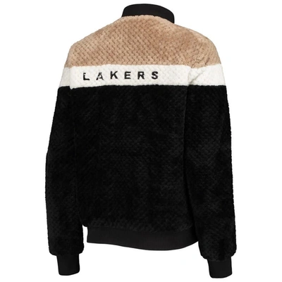 Shop G-iii 4her By Carl Banks Black/tan Los Angeles Lakers Riot Squad Sherpa Full-snap Jacket