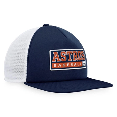 Shop Majestic Navy/white Houston Astros Foam Trucker Snapback Hat