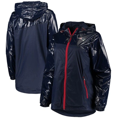 Shop G-iii 4her By Carl Banks Navy New England Patriots Double-coverage Full-zip Hoodie Jacket
